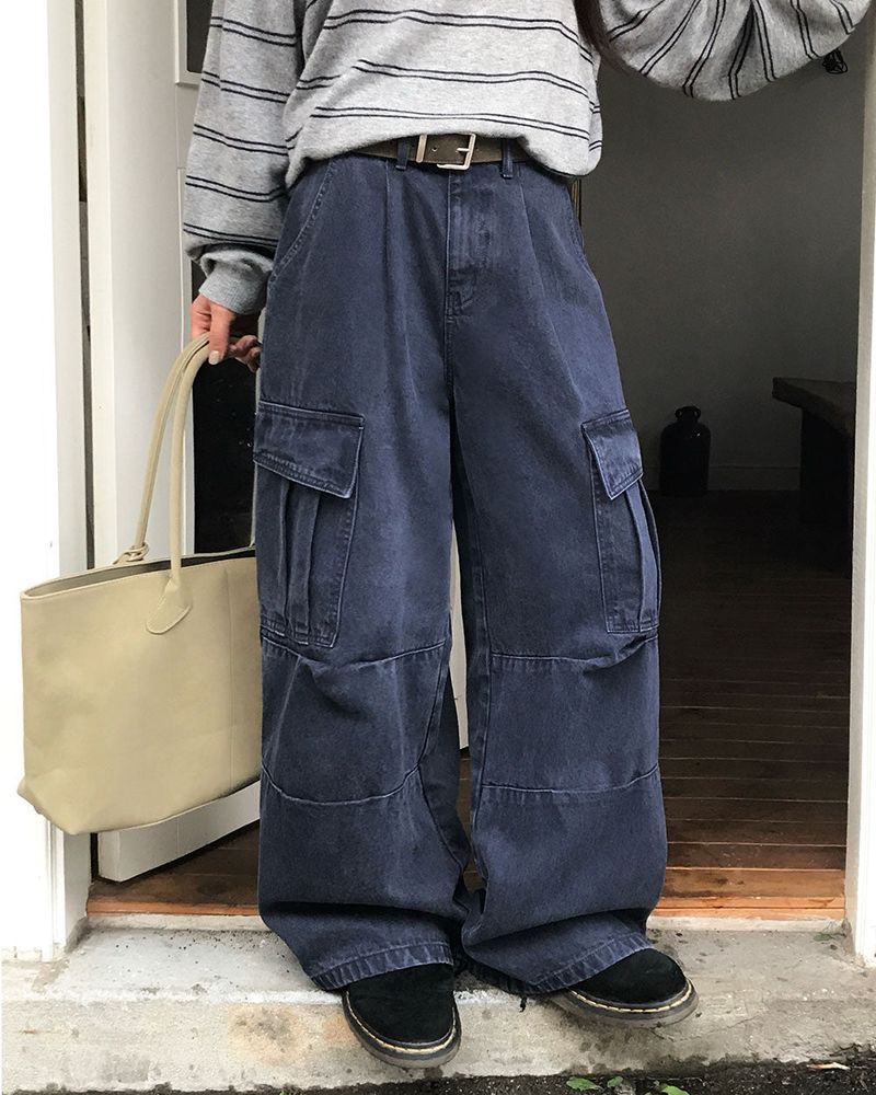 [ORIGINAL] Kinder Pigment Cargo Wide Pants