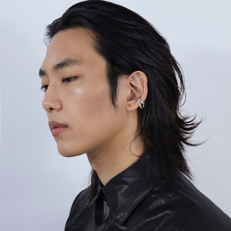 【MADE】 Men's two lines earcuff glossy
