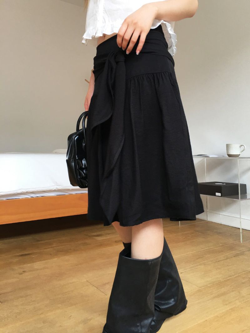 Osaka tie midi skirt