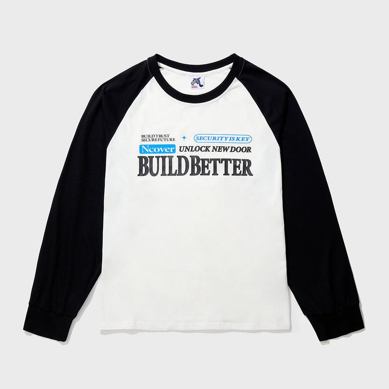 BUILD BETTER RAGLAN LONG SLEEVE-BLACK