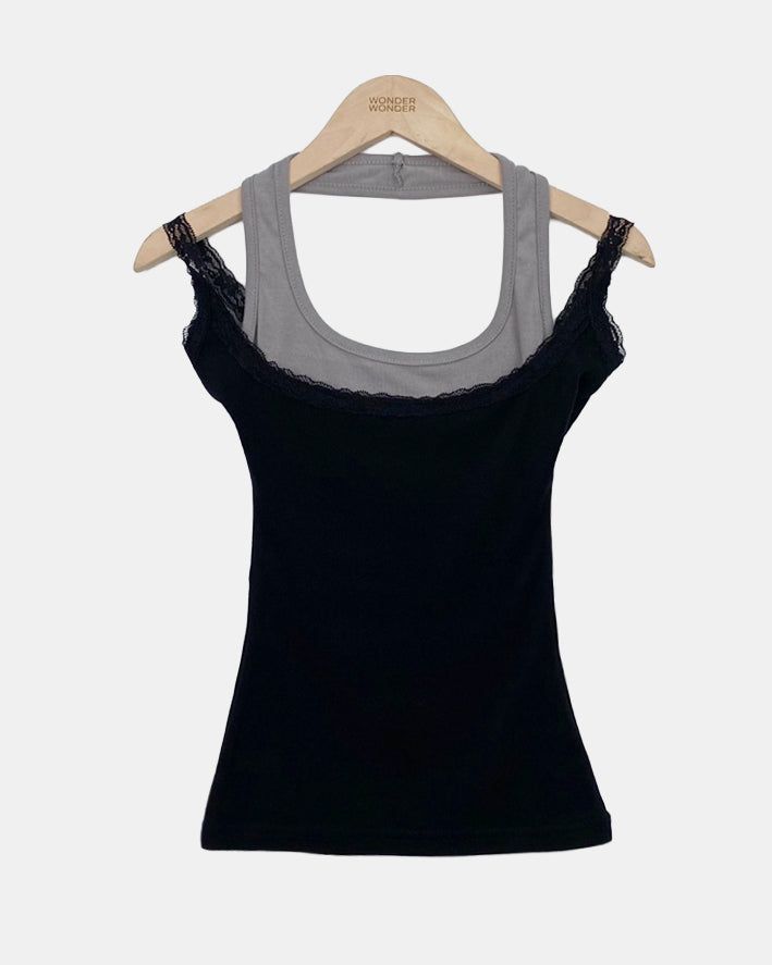 Coden Layered Halter Sleeveless Top