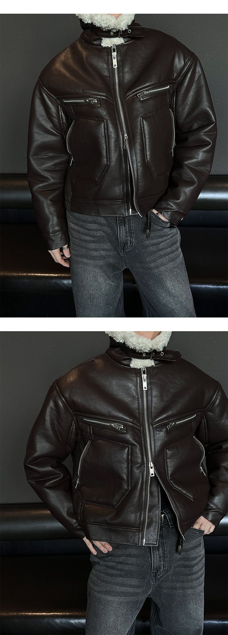  [F/W] Biker leather mustang(2color)
