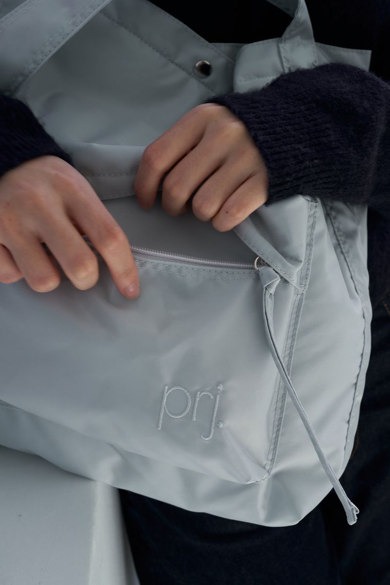 puff pocket padding bag (silver)