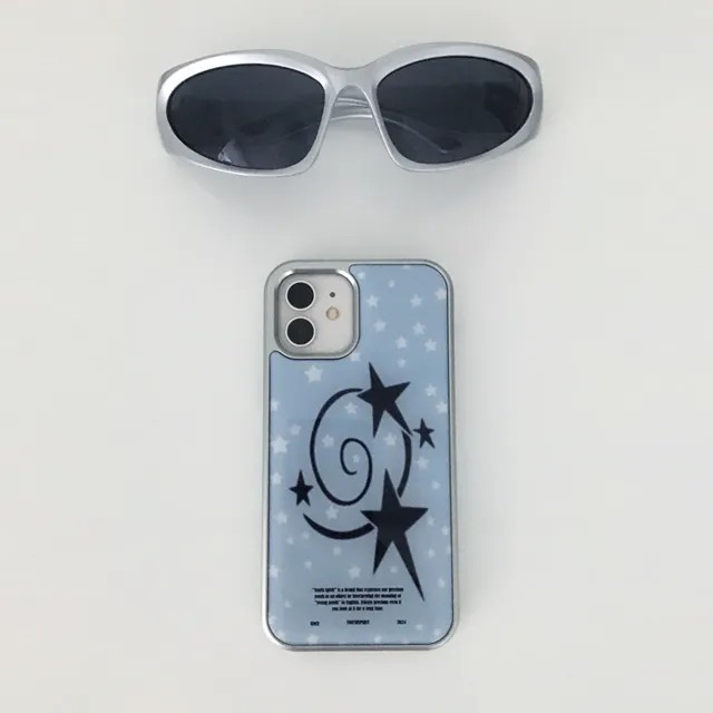 Youth Spirit（ユース スピリット）の「power rock star sky blue black silver epoxy case（Smartphone Accessories）」
