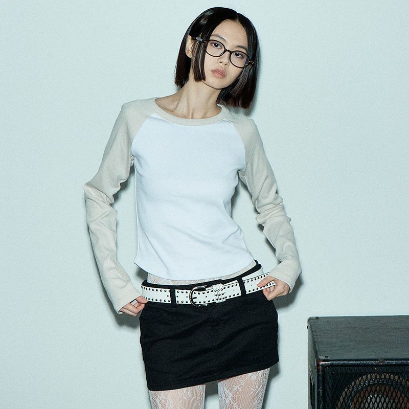 Curetty(キュリティ)の「C RAGLAN LONG SLEEVE T-SHIRT_IVORY(Tops)」