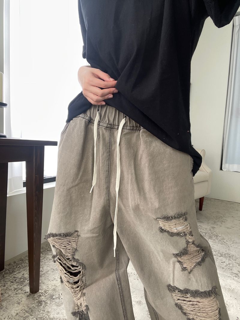 Vintage Beige grunge Balloon Bendable Pants