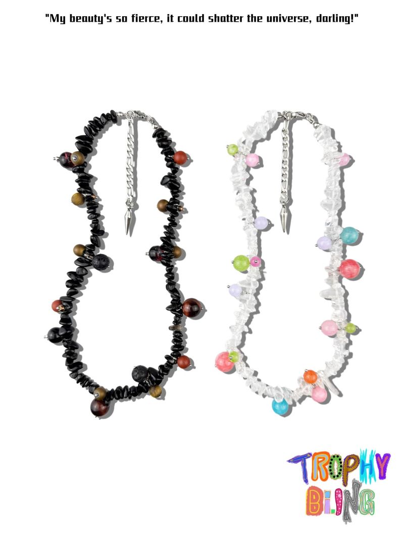 Natural Agate Ball Necklace-01