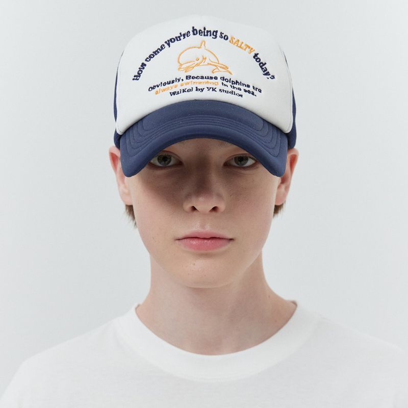 Puppy dolphin mesh cap
