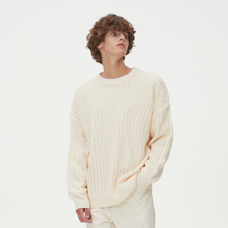 PUNCHING ROUND KNIT_IVORY