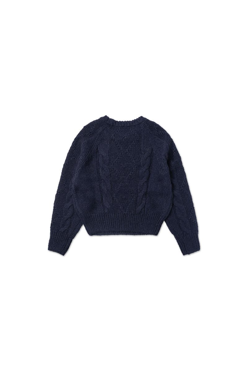 Cozy cable knit_navy