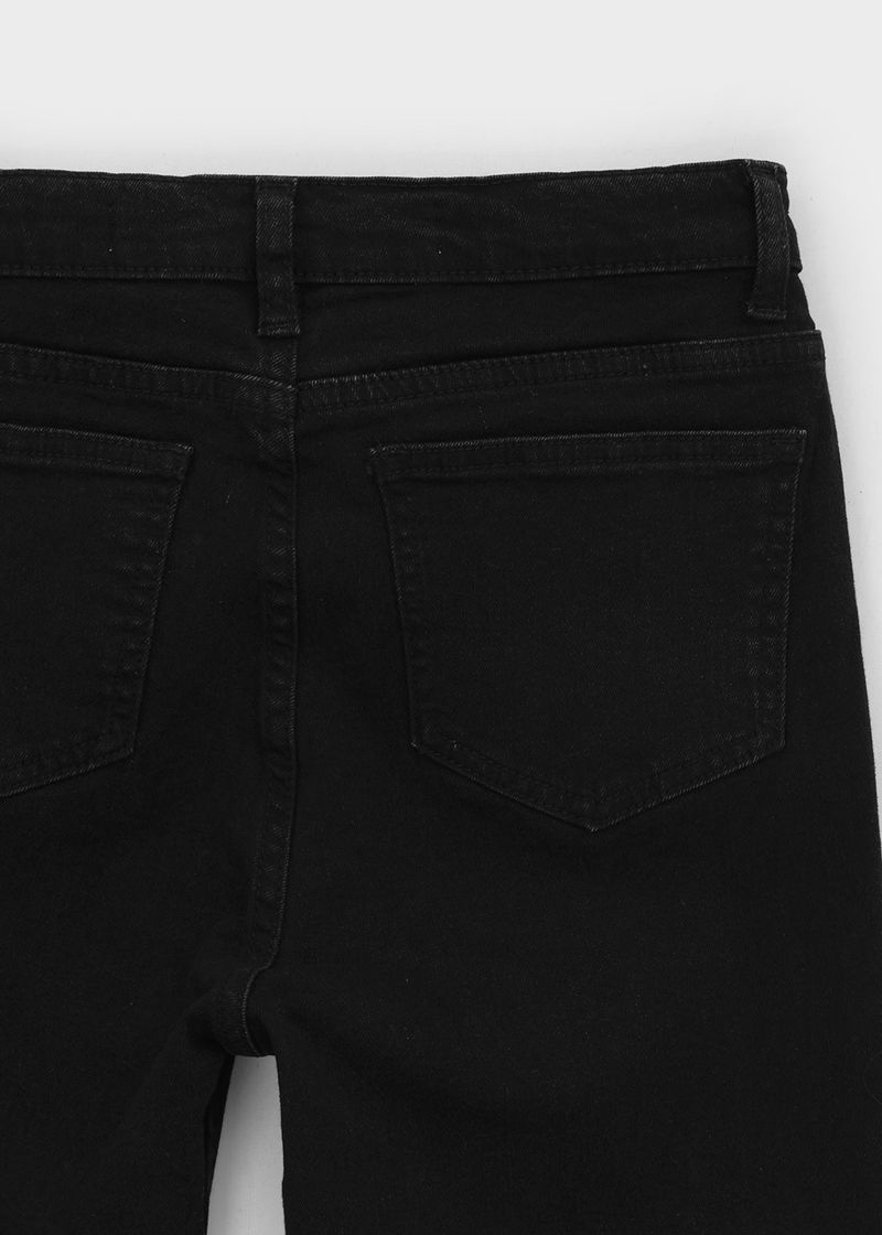 [B-DENIM] HEATING BLACK BOOTS-CUT 047