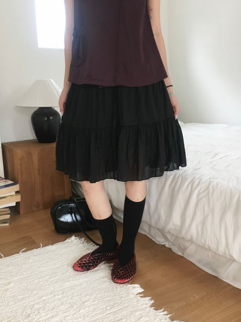 Mesh jelly cushion flat shoes (5c)