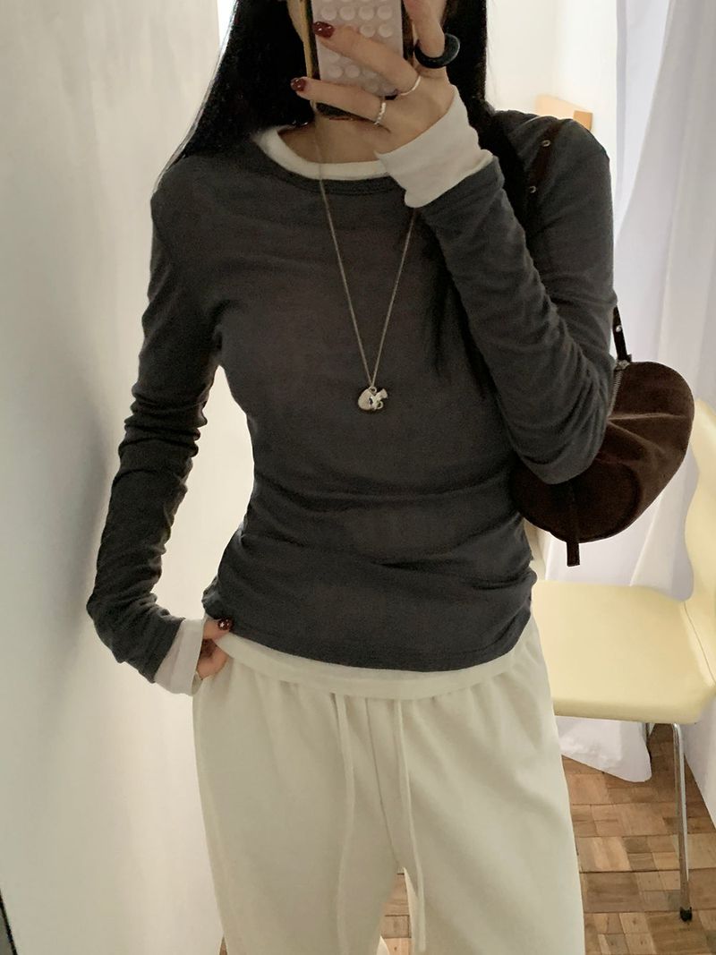 [MADE] Fodit Wool Tencel Layered Tee