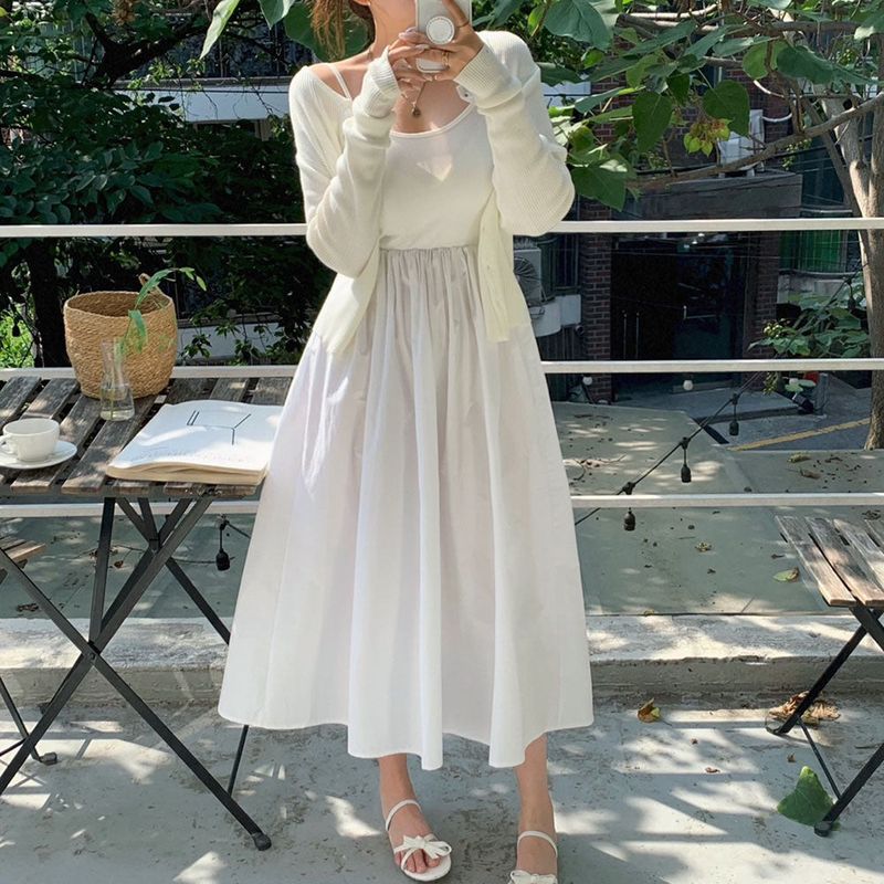 [BELLIDE MADE] Two-Length Merry Flare Layered One Piece