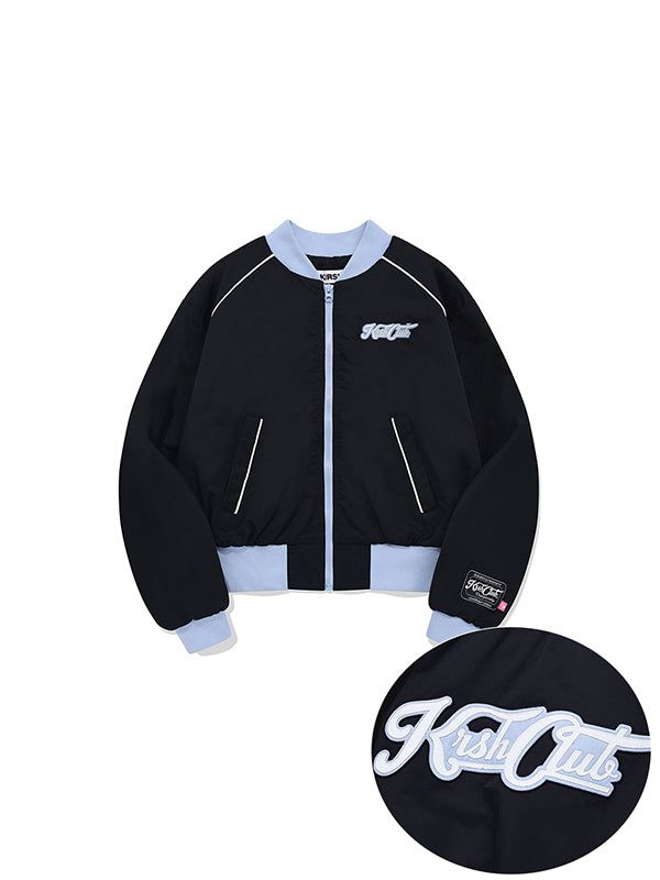 KIRSH（キルシー）の「UNI LOGO WAPPEN CROP BLOUSON JACKET [NAVY]（Jackets/Outerwear）」