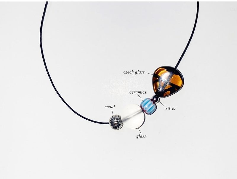 point beads necklace (6color)