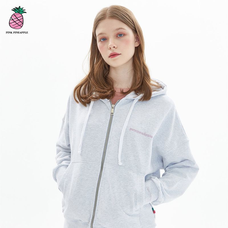 PINK PINEAPPLE（ピンクパイナップル）の「LINE LOGO ZIPUP CARDIGAN (3color)（Tops）」
