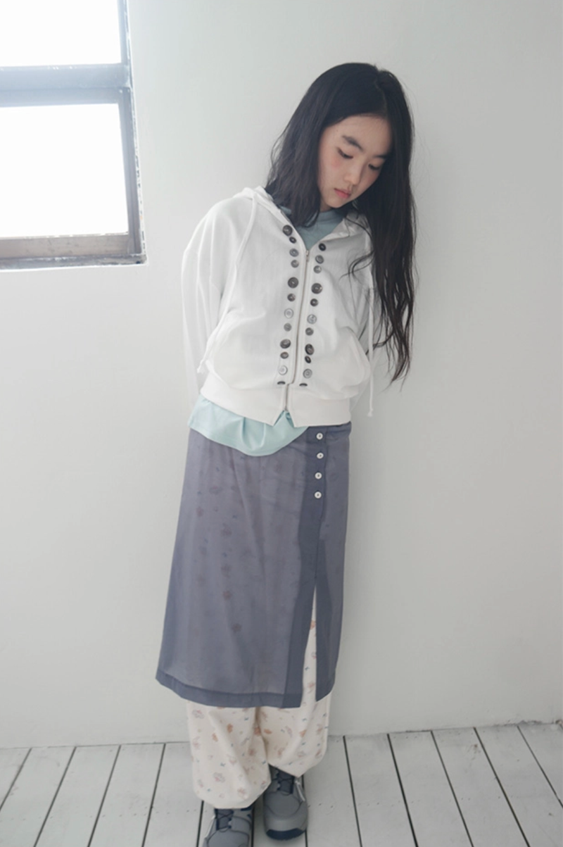 button line hoody (3c)