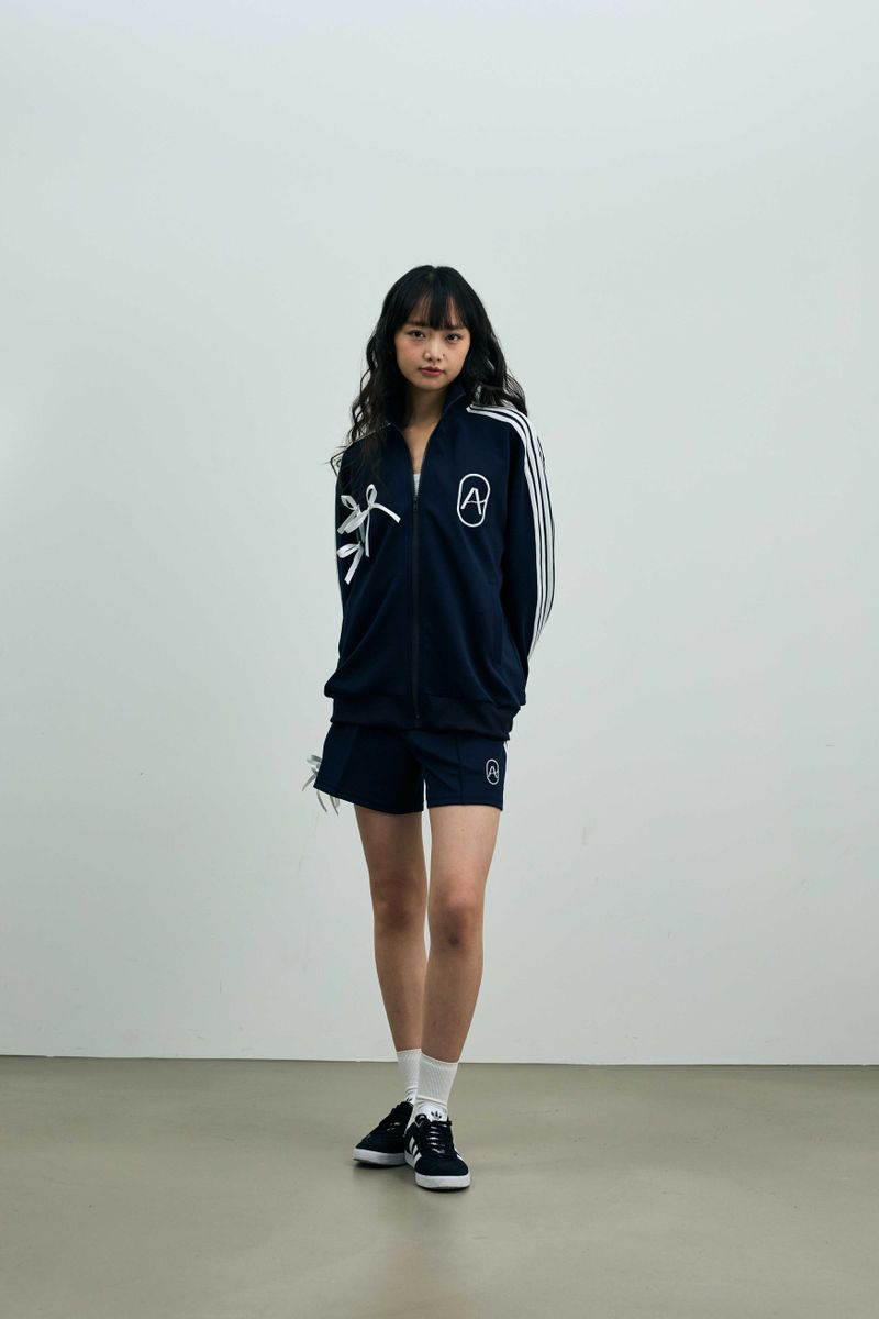 A RIBBON TRACK TOP / NAVY