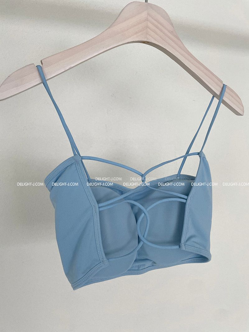 7 color cap built-in backless bra top