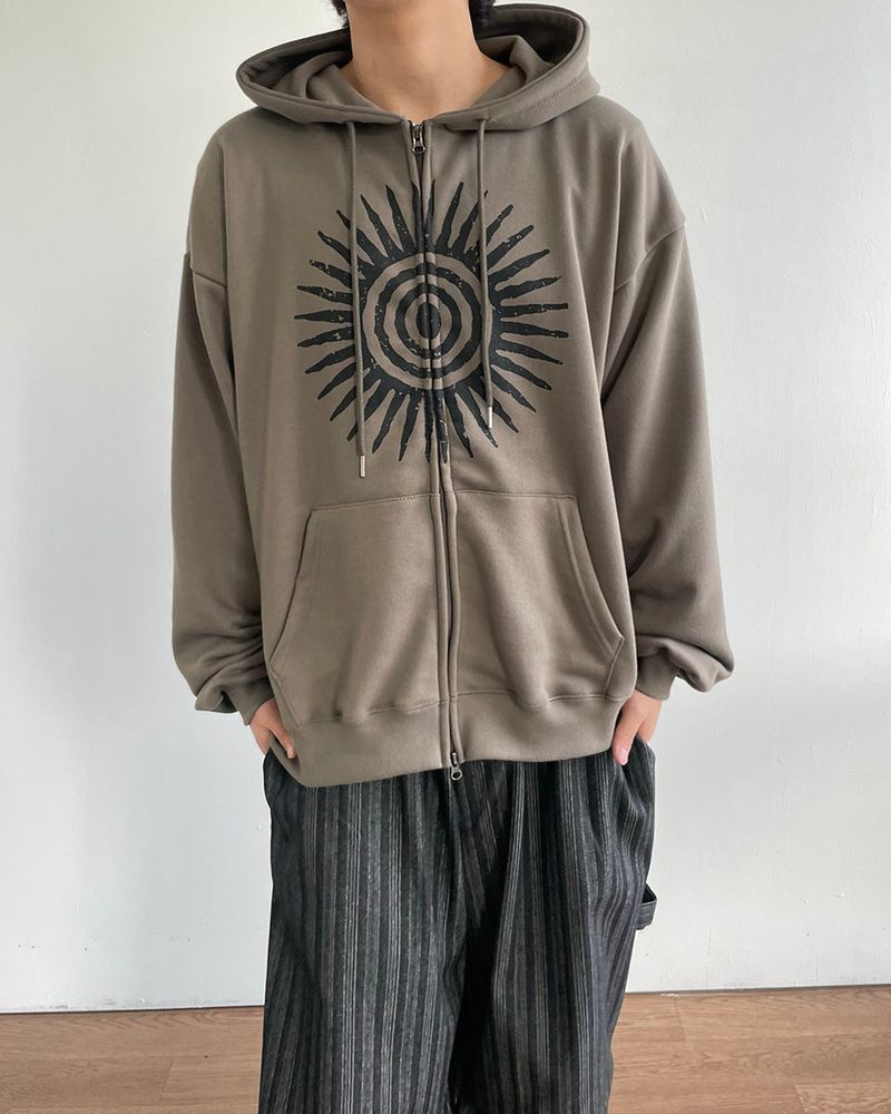 Sols Printed Hoodie Zip-up