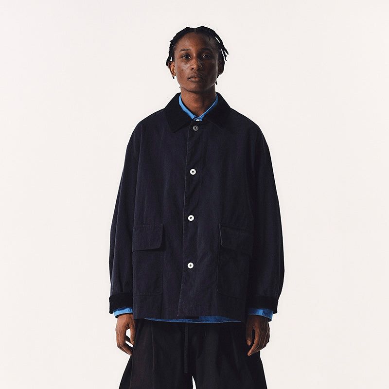 COLLARED COLOR-BLOCK UTILITY JACKET