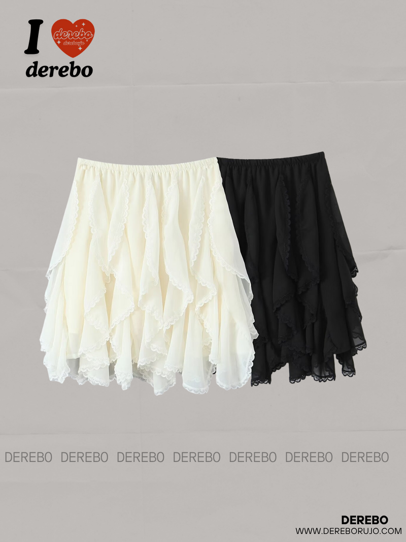 Lily Chiffon Lace Midi Skirt