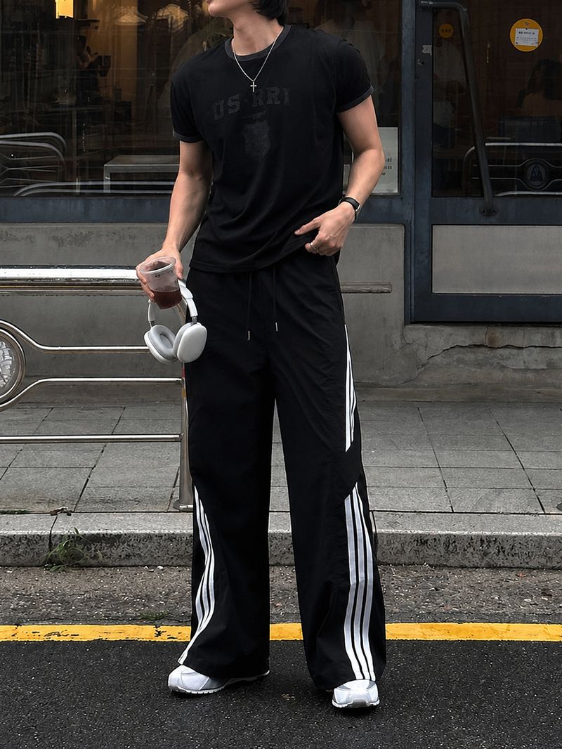 LMN ボールワンカットライントラックナイロンパンツ (3 colors)