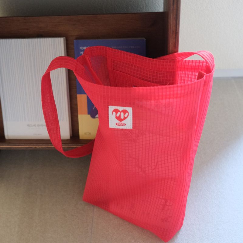 [MINMIN] USEFUL NYLON BAG (LOVE RED)