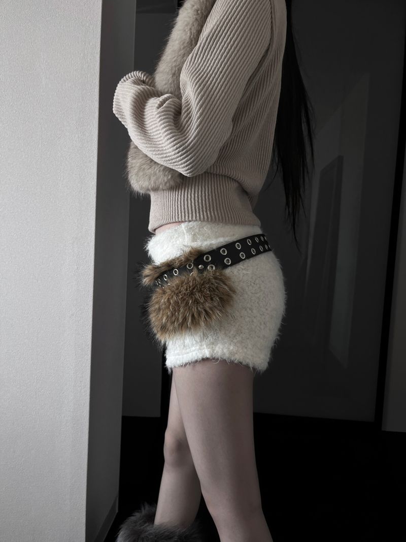 mohair micro short pants (2color)