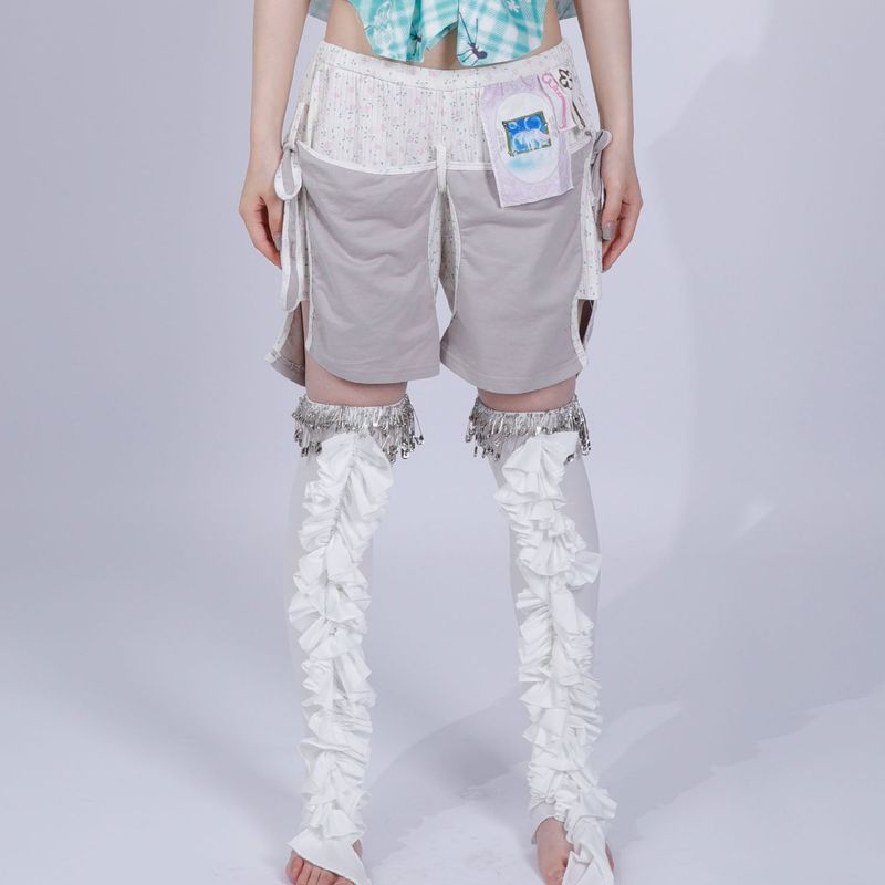 grandma‘s floral split shorts