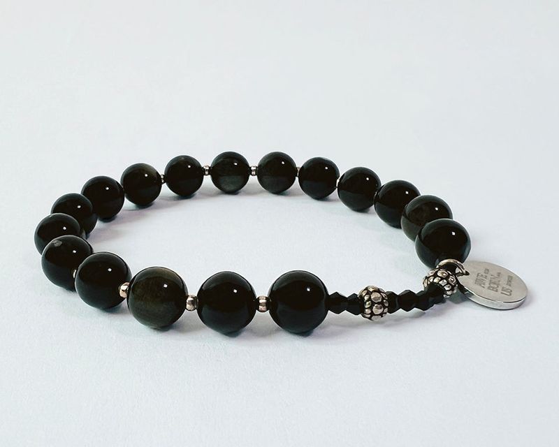 GEM STONE OBSIDIAN BRACELET