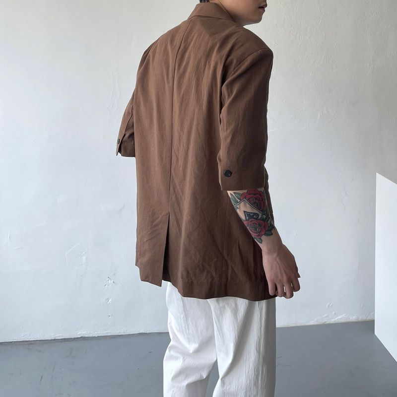 SI Linen Short-Sleeved Jacket (2 colors)