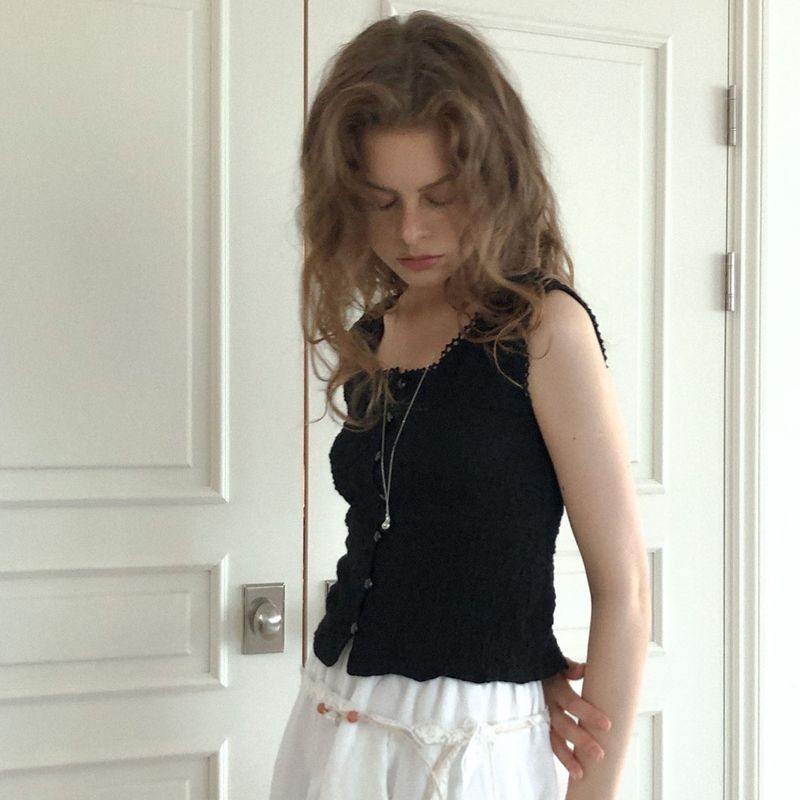 Fors sleeveless blouse (black)