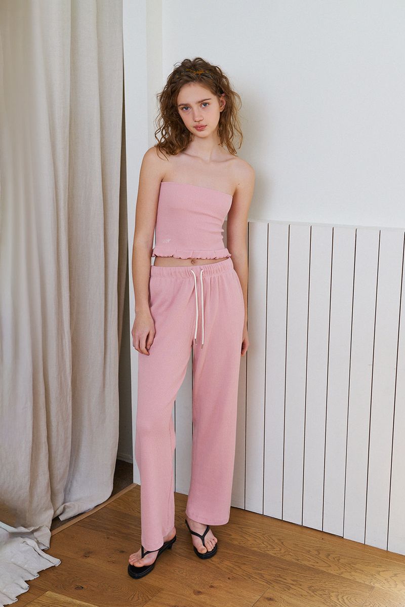 WITHOUTSUMMER（ウィズアウトサマー）の「Waffle sweat pants_pink（Pants）」