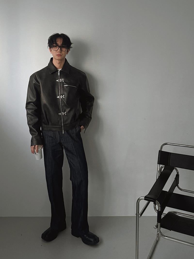 ASCLO Fireman Hook Leather Jacket