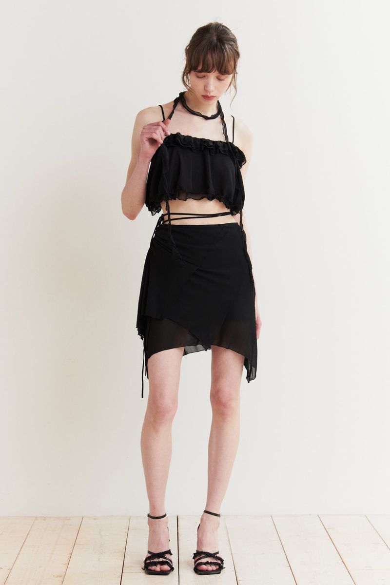 LILY SCARF TOP black