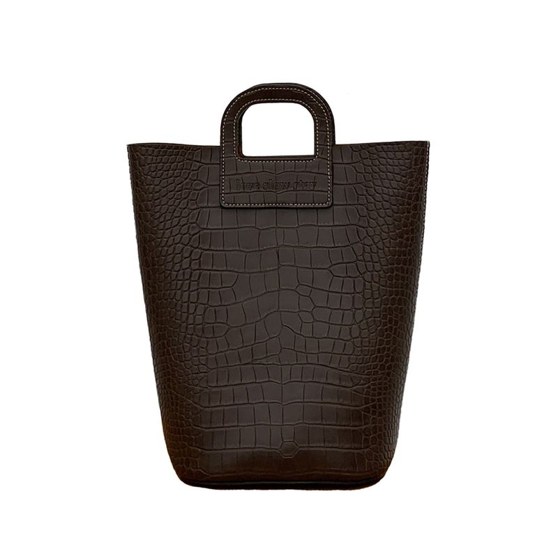 single bucket bag-brown