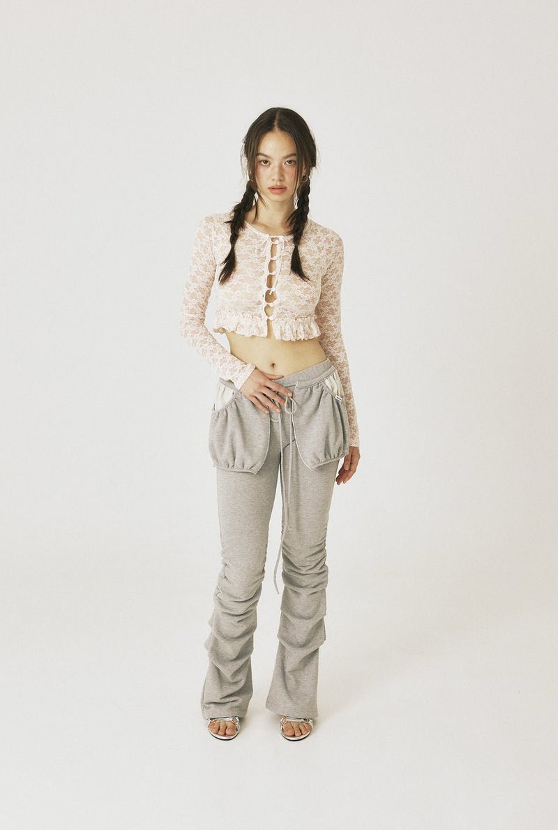 Pocket shirring pants