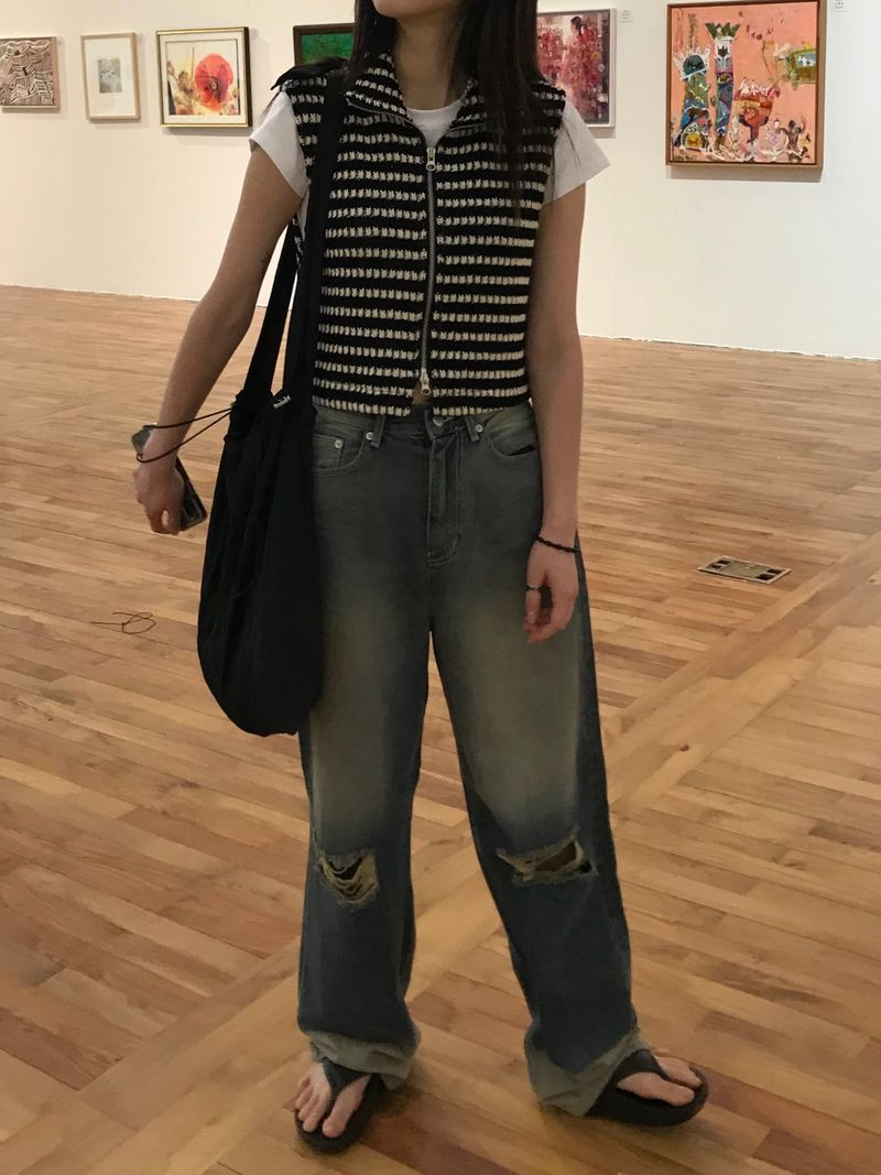 Nismo stripe knit vest