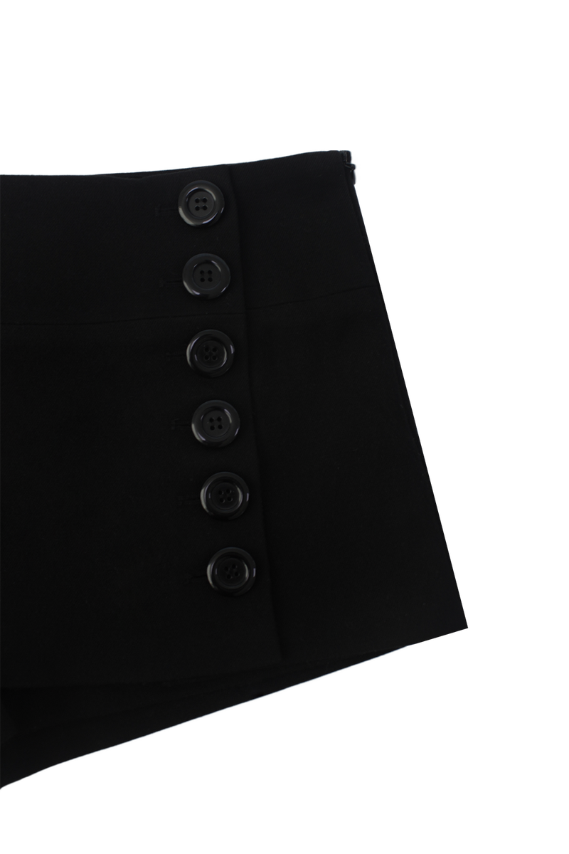 [ID] Classic Button Skort (Black)