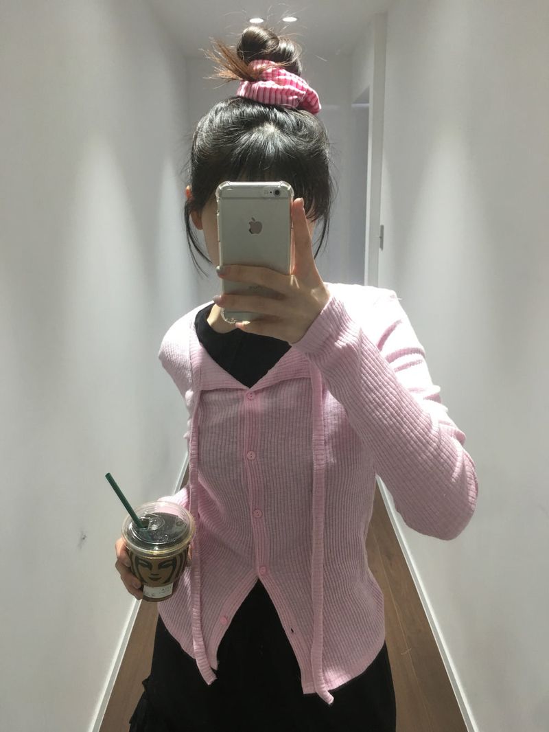 Ribbed Strap Cardigan (6color)