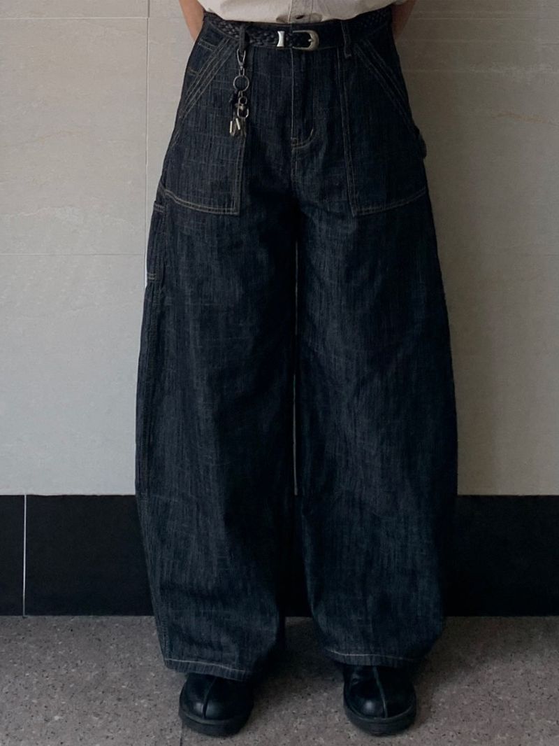 Mensfloor（メンズフロア）の「Placa Linen Raw Curved Denim Pants（Pants）」