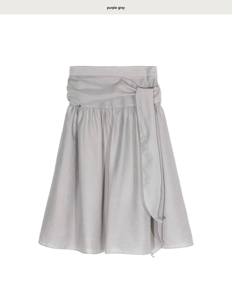 laurel low wrap chiffon midi flare sk