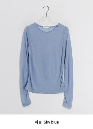 Kadohi Tencel Basic Layered Long Sleeve Tee