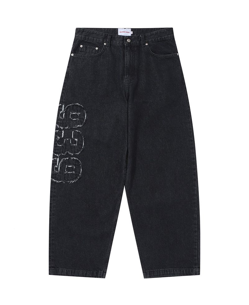 ARCHIVE BOLD（アーカイブボールド）の「939 APPLIQUE DENIM PANTS (BLACK)（Pants）」