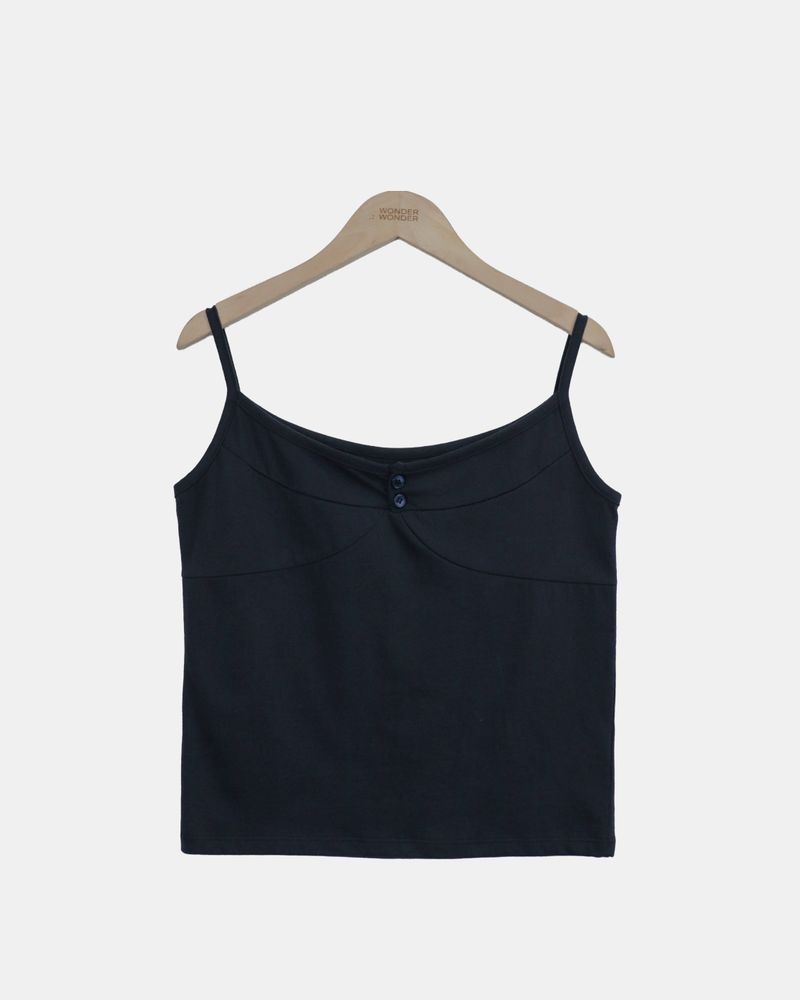 Seopyu Button Strap Sleeveless Top