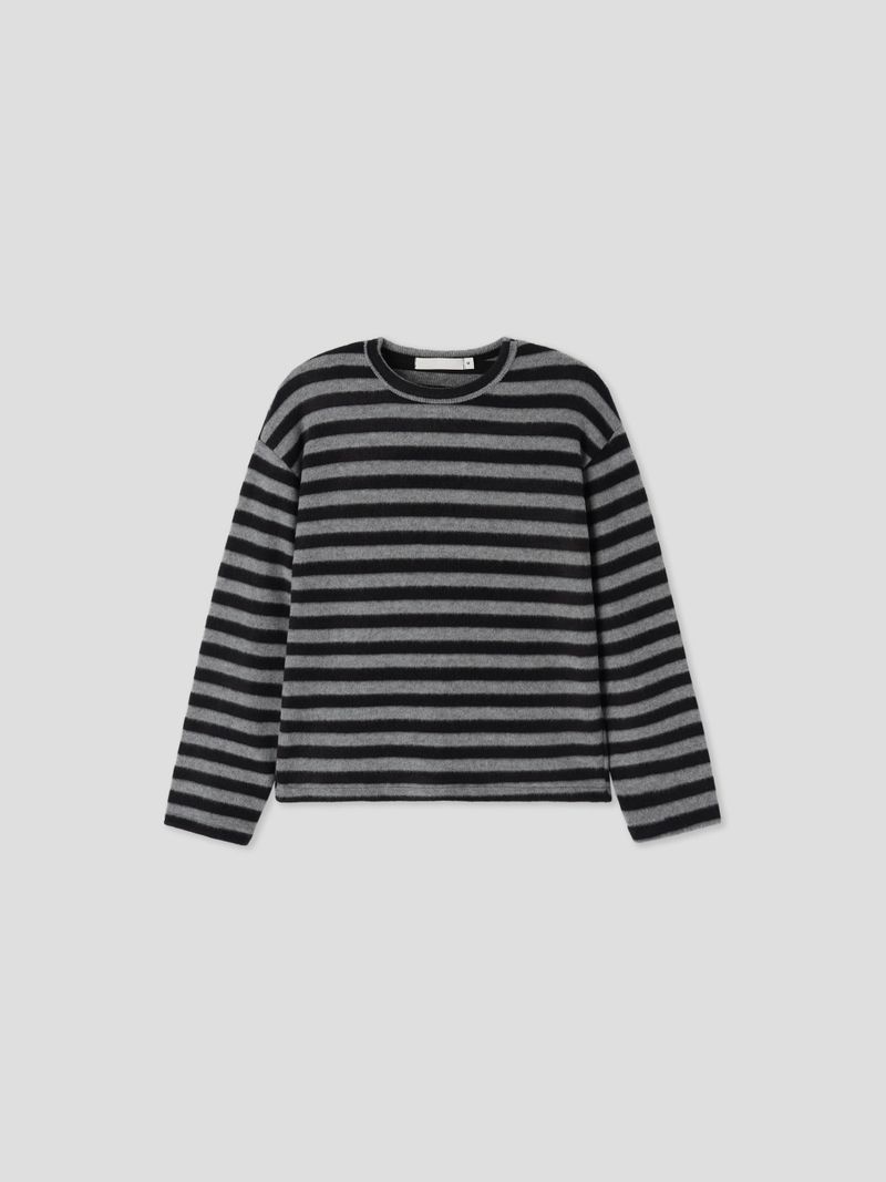 Fluff striped knitwear