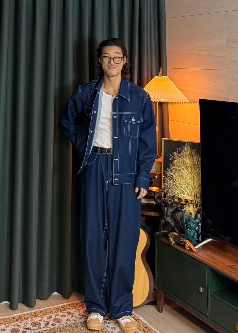 Stitch Bijou Denim Pants 3COLOR