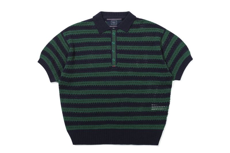 PUNCHING KNIT POLO_NAVY